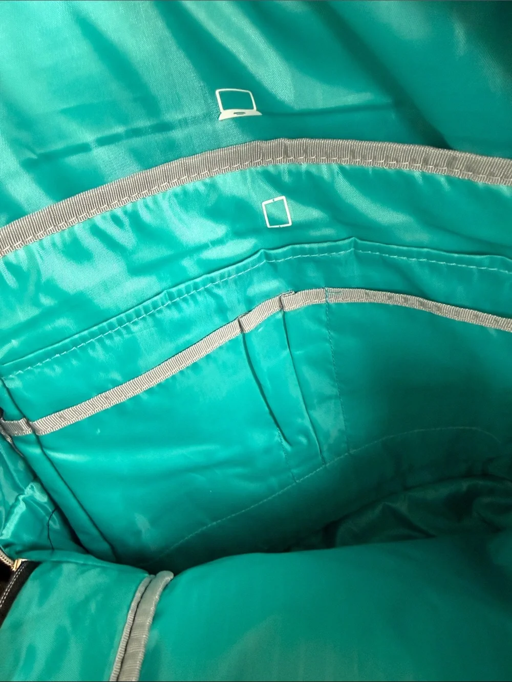 KROSER Black Laptop Backpack with Teal Interior